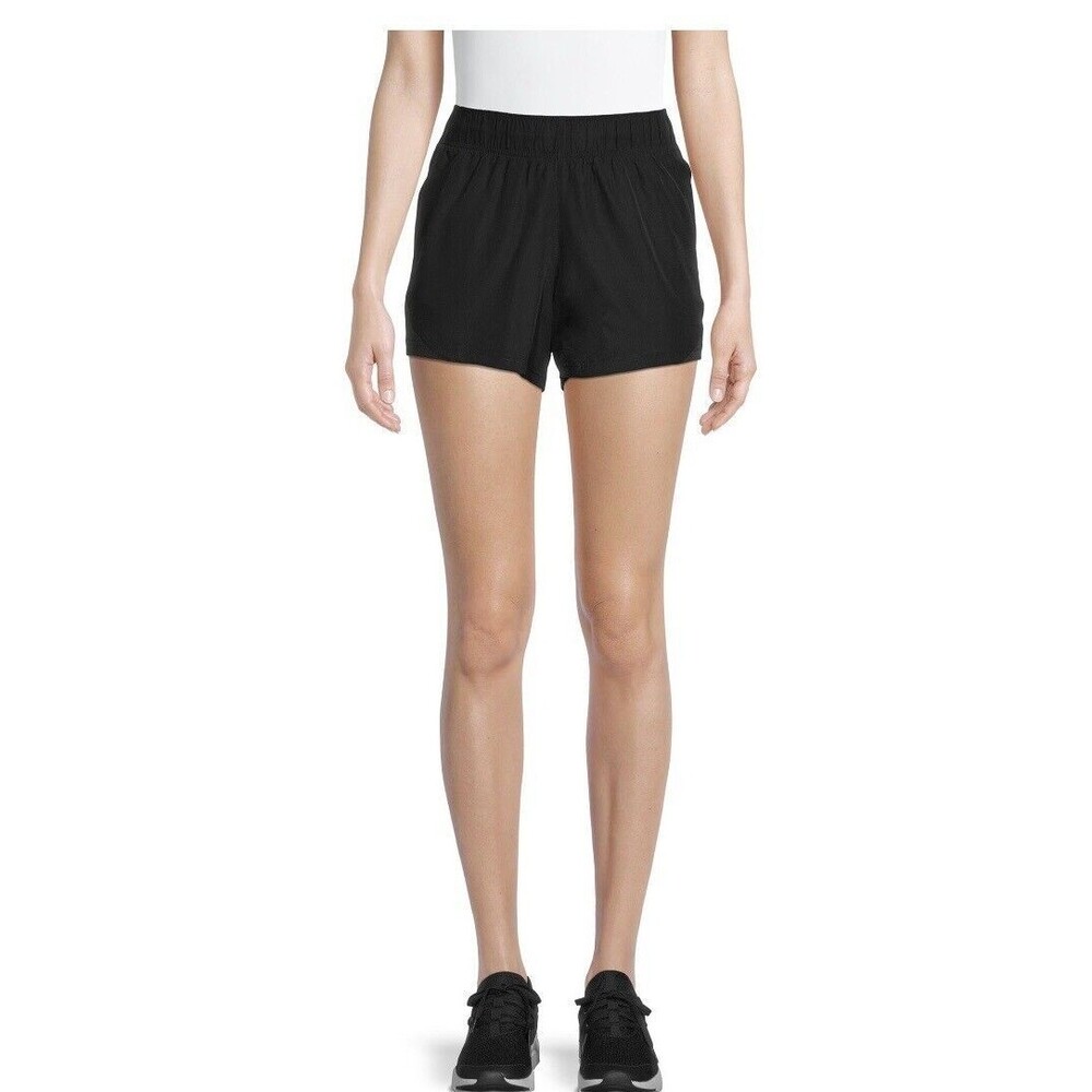 Athletic Works Women Plus XXXL 22 NWT 5” Core Running Shorts Tagless Black Soft